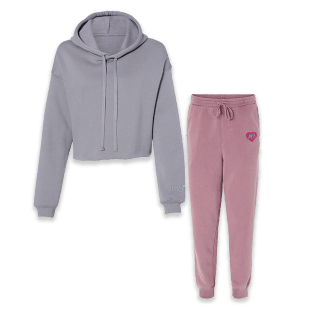 MB Heart Logo Embroidered Sweatsuit Set