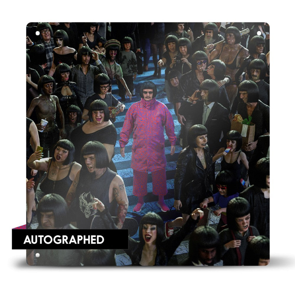 Alone In A Crowd Autographed Metal Sign