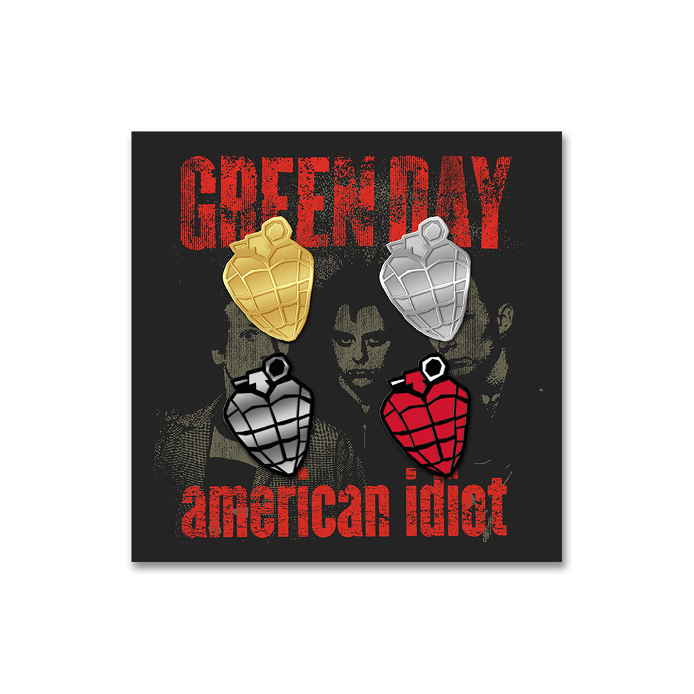 American Idiot Heart Grenade Pin Set