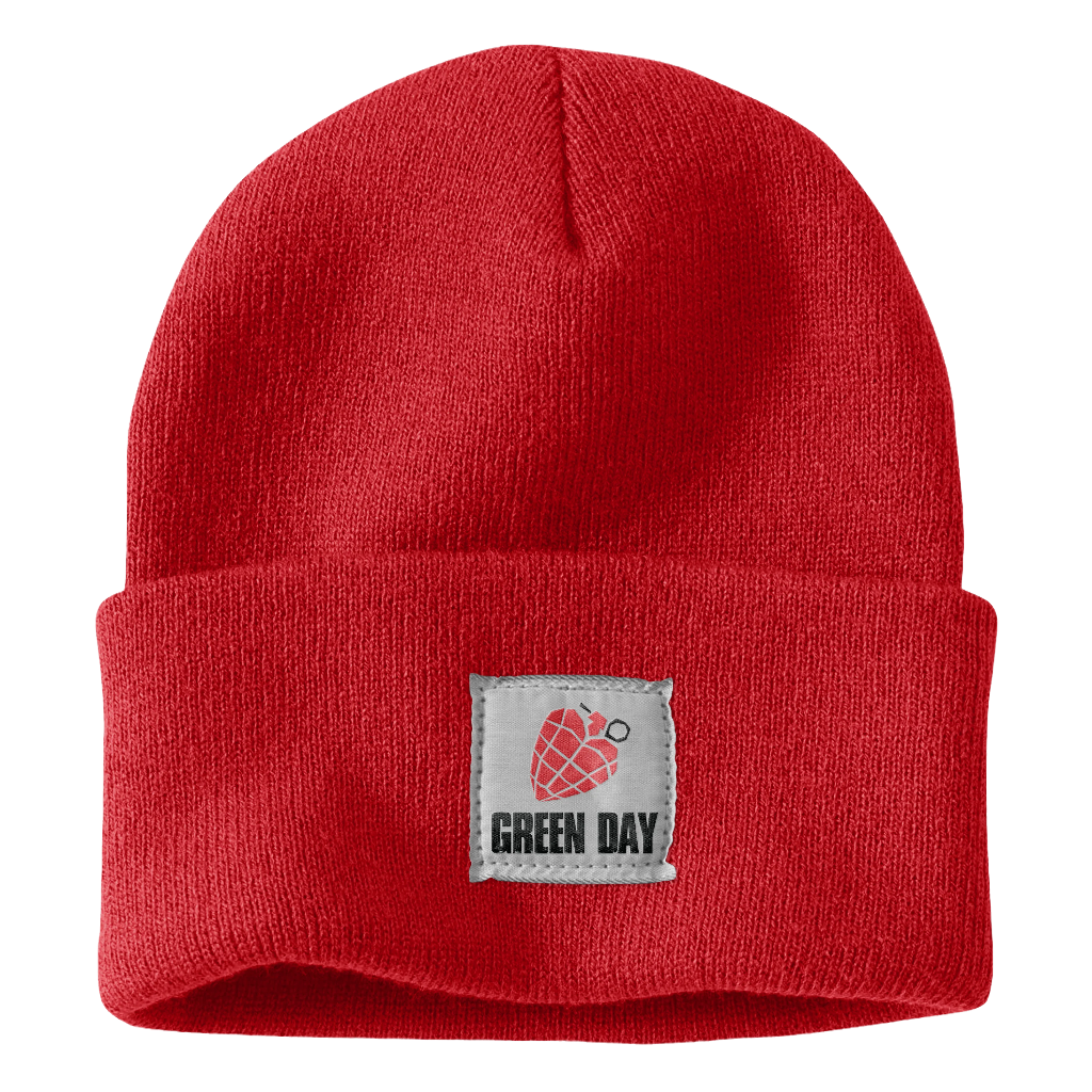 Heart Grenade Patch Red Beanie