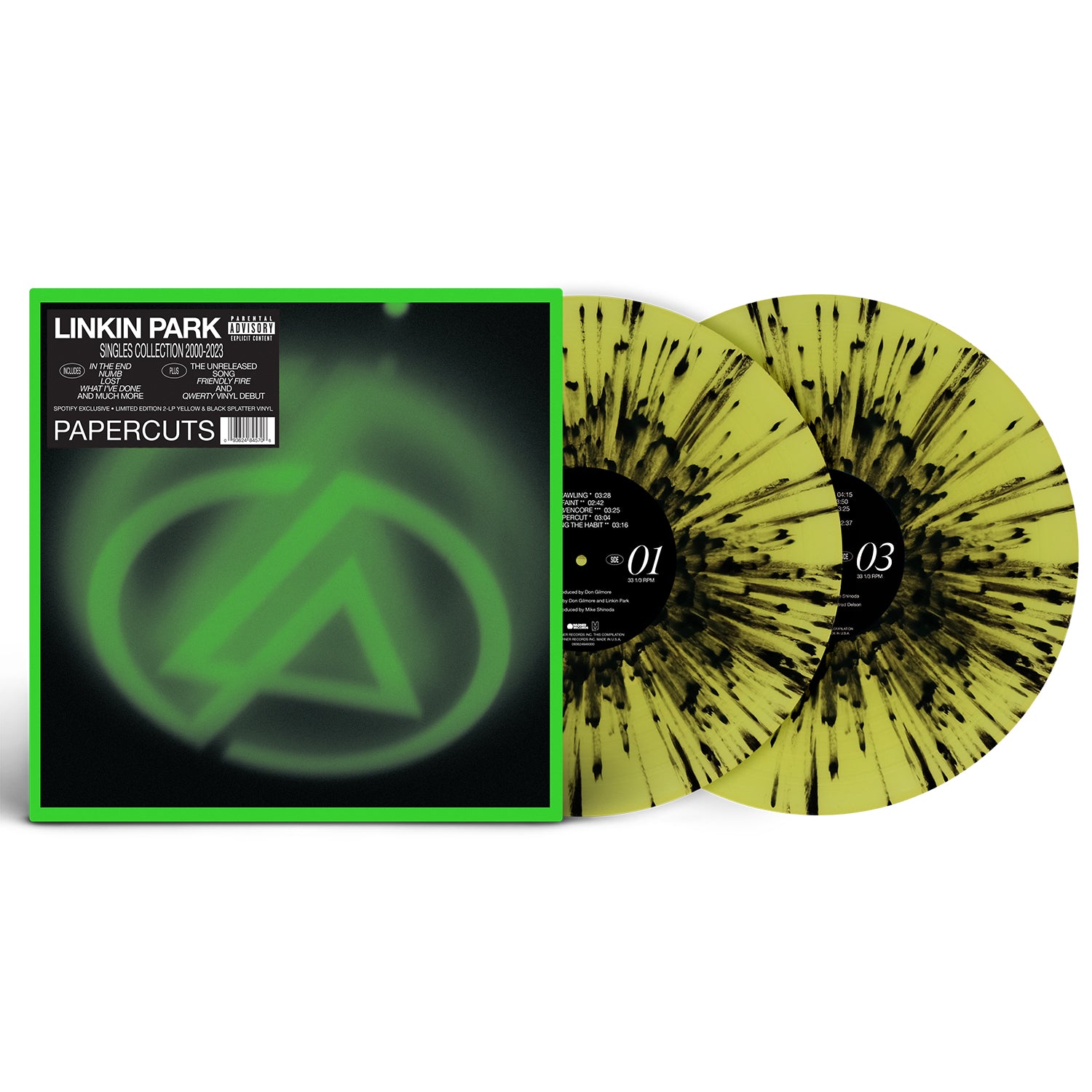 Papercuts Limited Edition Spotify Exclusive Yellow and Black Splatter Vinyl 2LP