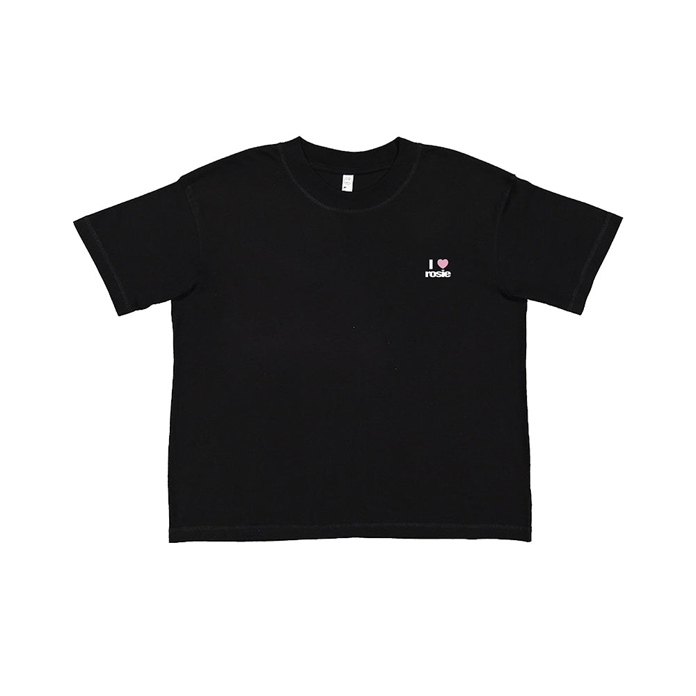 ‘i heart rosie’  black t-shirt