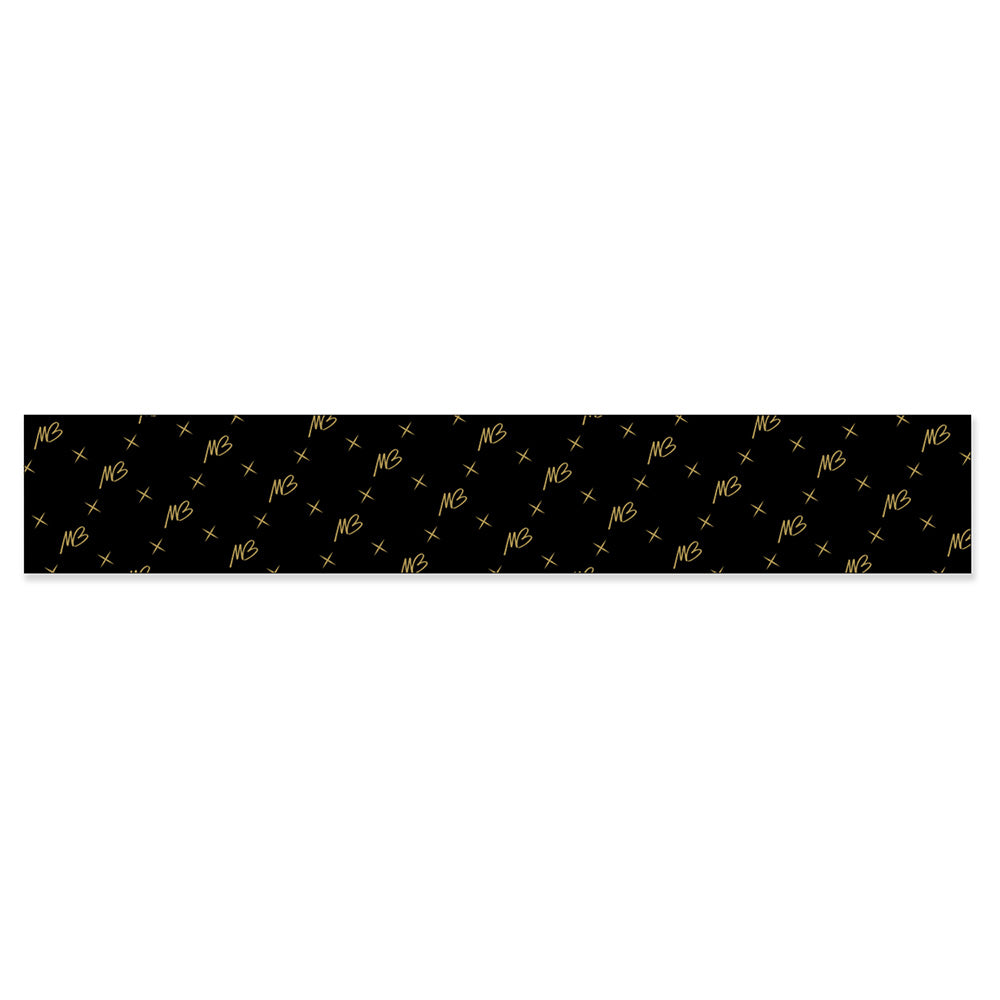 Initials Black and Gold Woven Scarf
