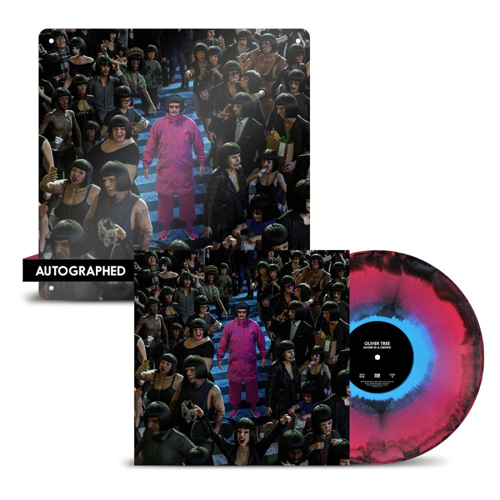Alone In A Crowd Vinyl and Autographed Metal Sign Fan Pack
