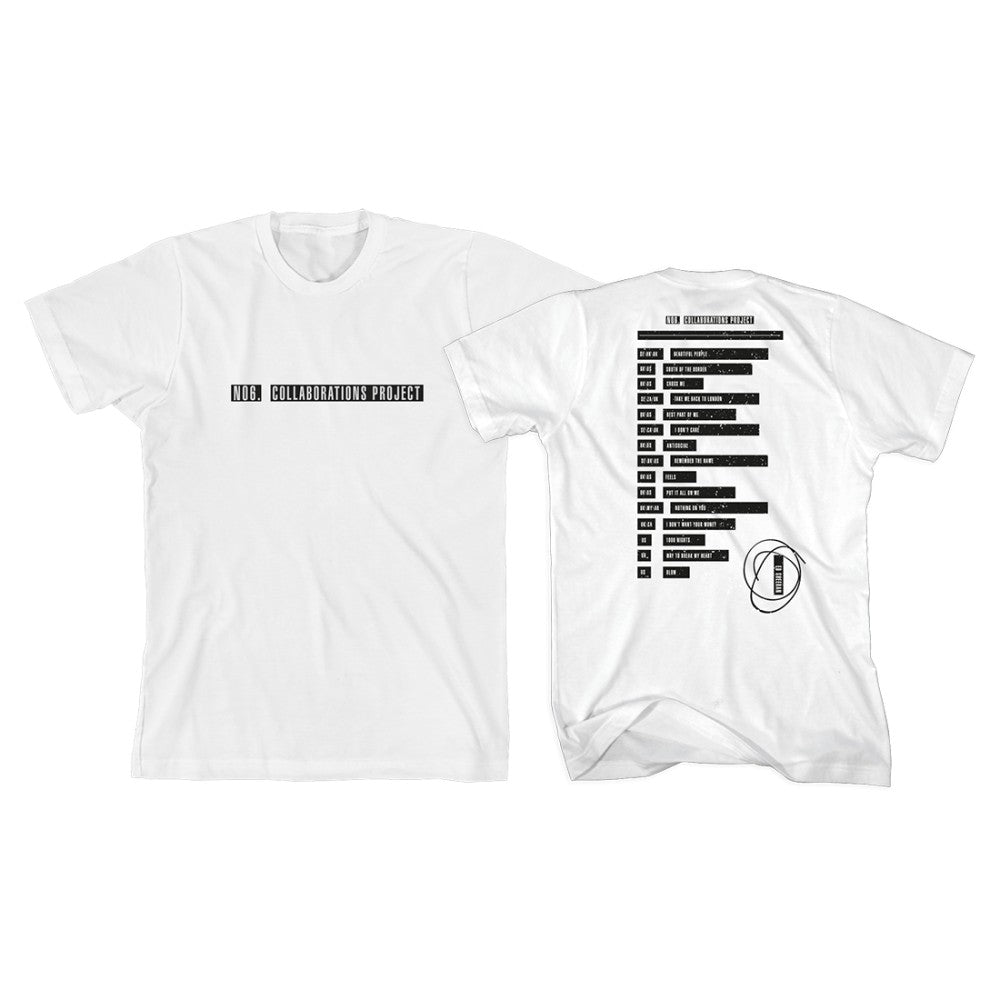 No.6 Collaborations Project Pop Up Tracklist White T-Shirt
